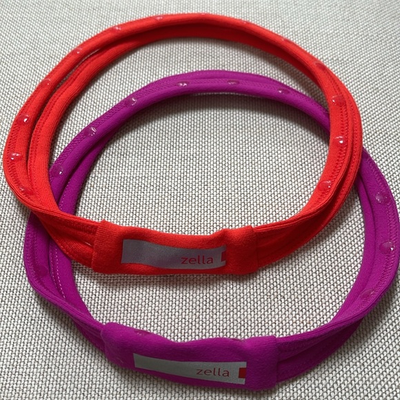 2 Zella Headbands orange and fuchsia NWOT - Picture 3 of 4
